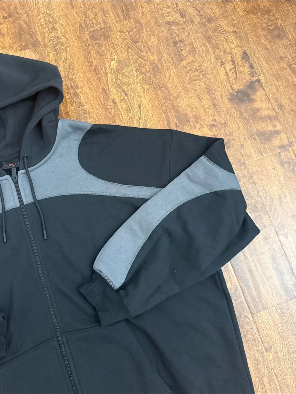 Jordan Black and Gray Full-Zip Hoodie